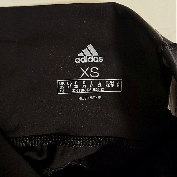 Womans size XS US Adidas black and white leggings - Picture 2 of 4
